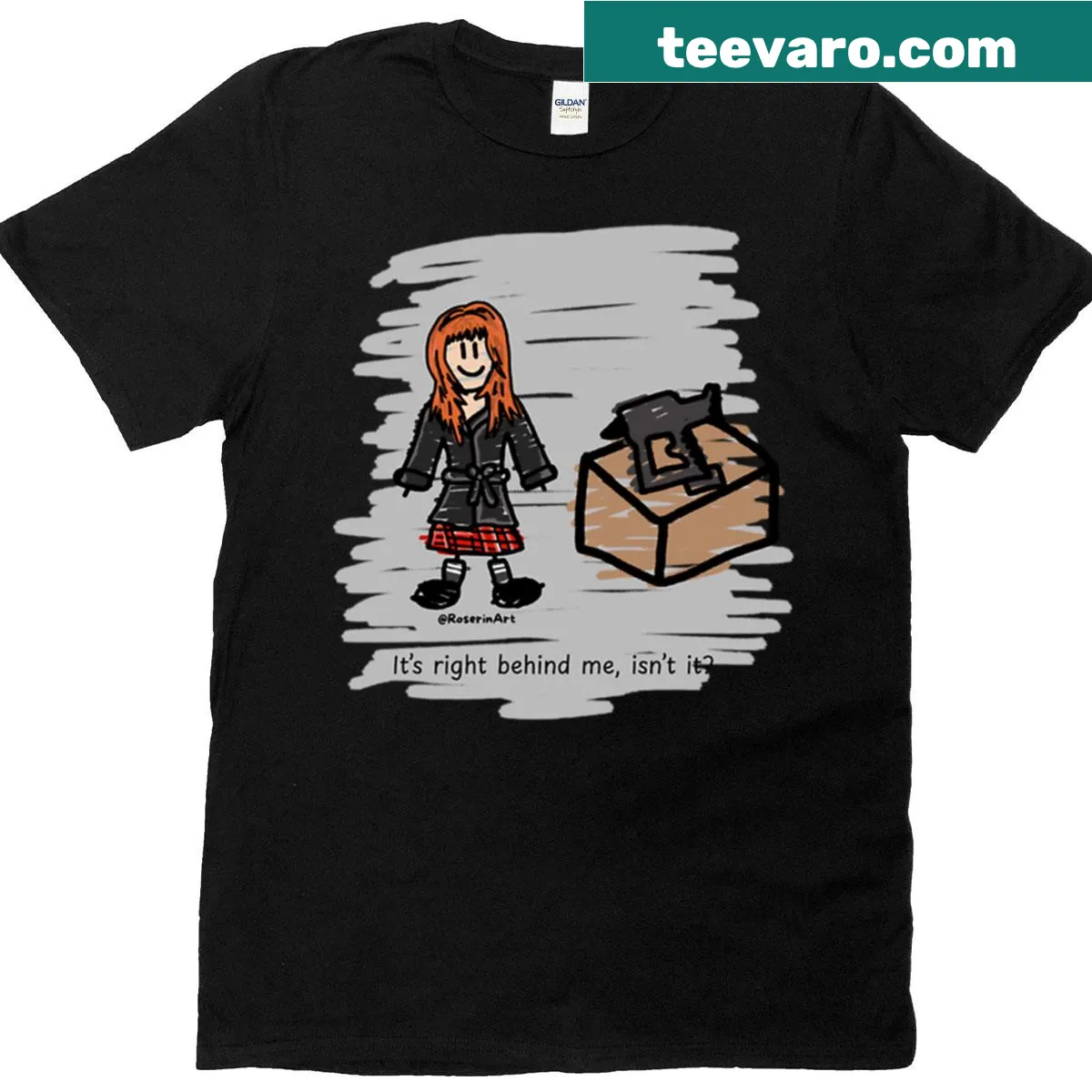Funny stick figure meme graphic T-shirt — on a men's t-shirt