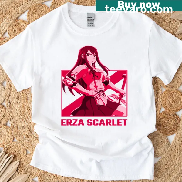 Illustration of Erza Scarlet from a fantasy series