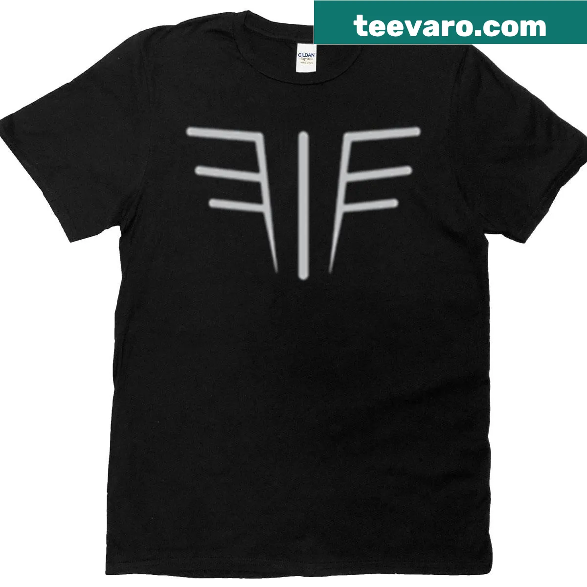 Illustrated anime T-shirt featuring the Himmel brooch symbol from Freiren. — on a men's t-shirt