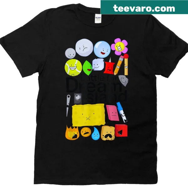 Graphic t-shirt for kids featuring Bfdi battle theme