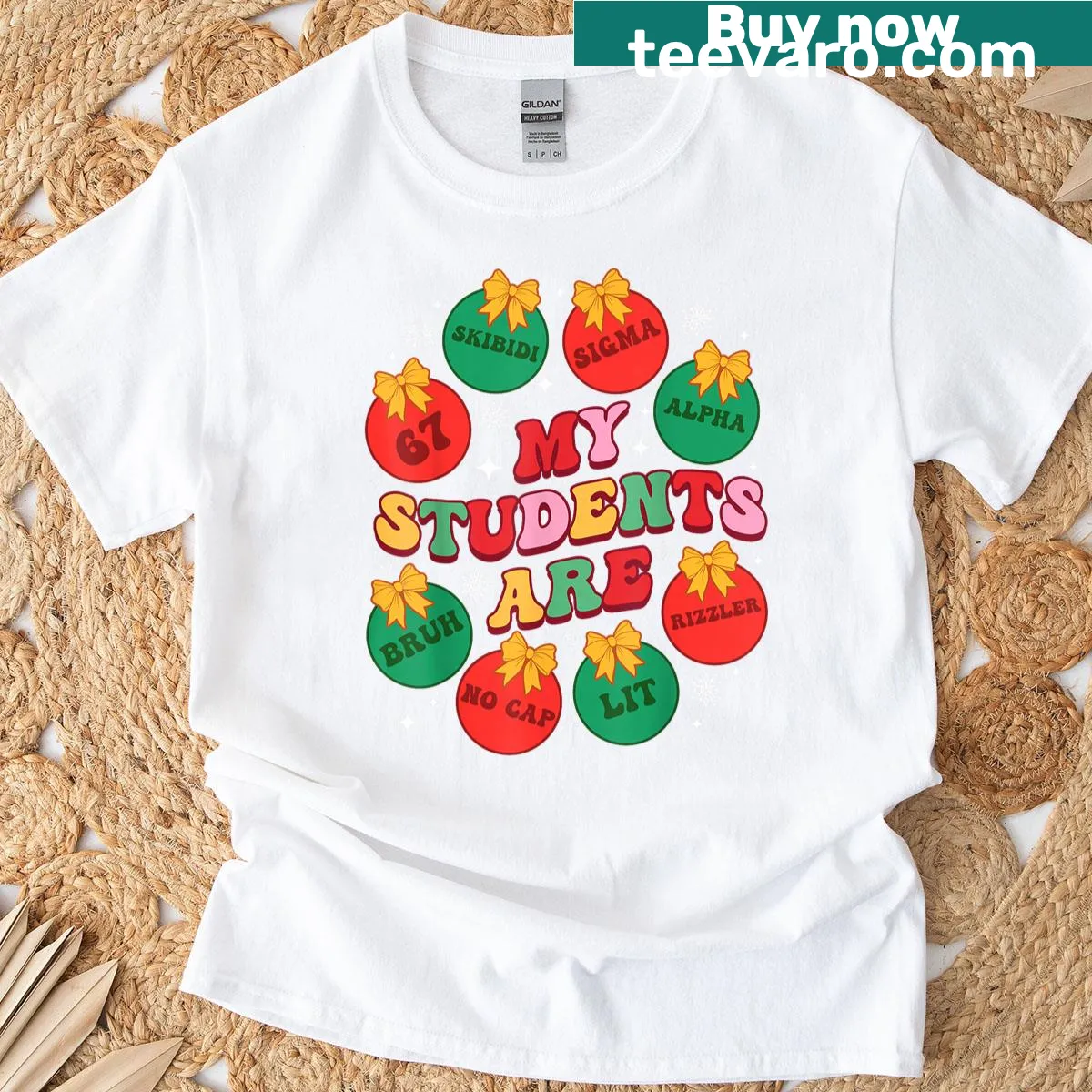 Humorous teacher T-shirt with Skibidi meme reference — on a men's t-shirt