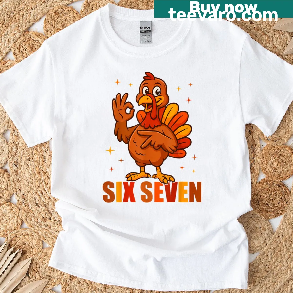 Funny Thanksgiving T-shirt with turkey and meme graphic — on a men's t-shirt