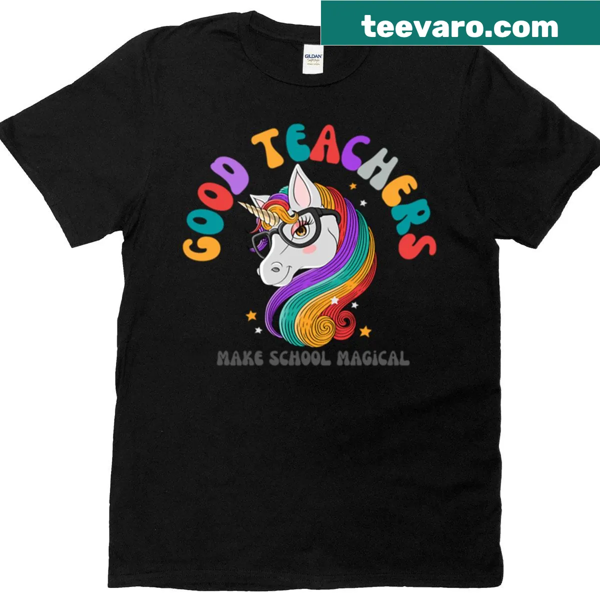 Inspirational t-shirt for teachers with a magic theme — on a men's t-shirt