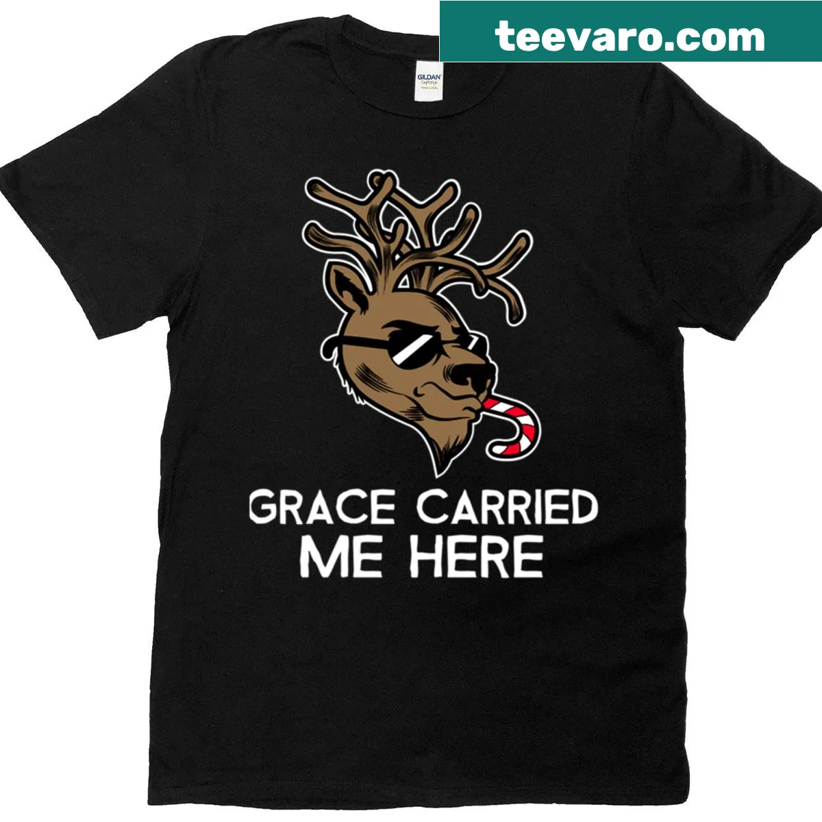 Inspirational deer graphic with a motivational message — on a men's t-shirt