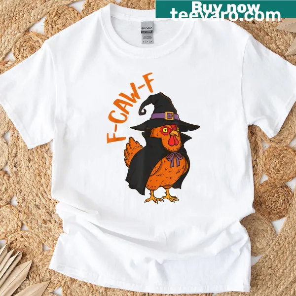 Humorous Halloween T-shirt featuring a chicken pun design.