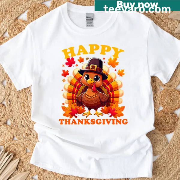 Funny turkey design for Thanksgiving dinner on T-shirt