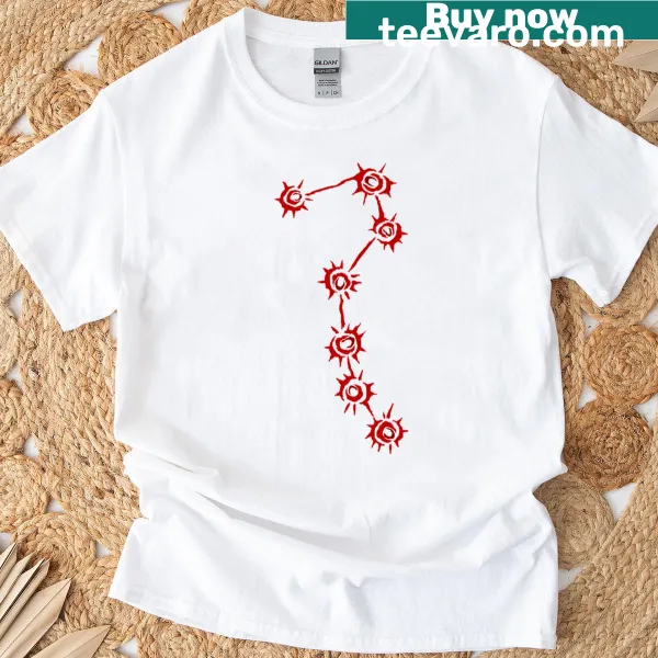 T-shirt featuring the iconic seven scars from Hokuto No Ken.