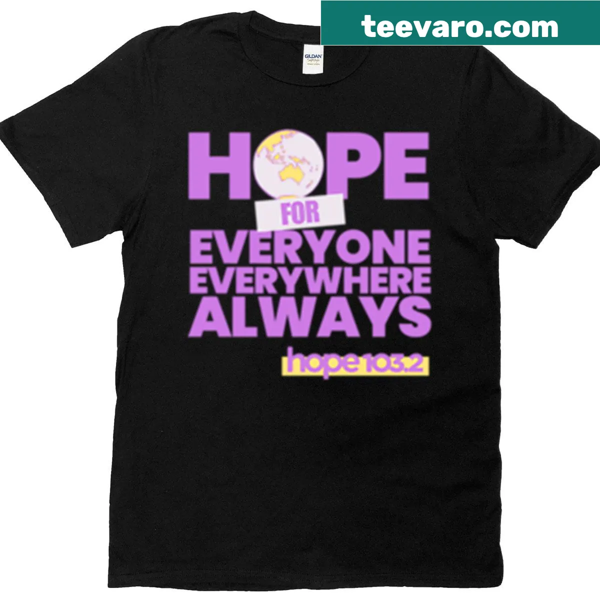 Inspirational Hope For Everyone t-shirt with uplifting typography — on a men's t-shirt