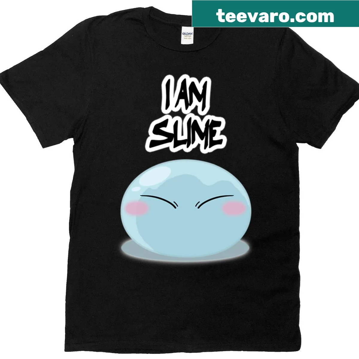 Fun cartoon design 'I Am Slime' t-shirt — on a men's t-shirt