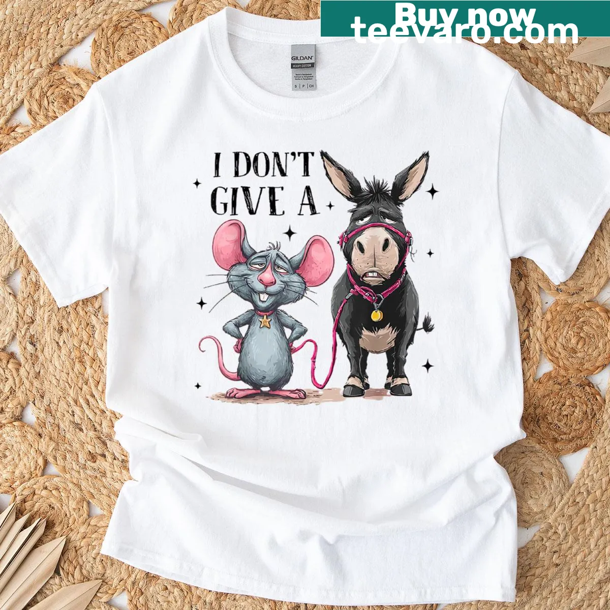 Funny T-shirt featuring a sarcastic animal graphic — on a men's t-shirt