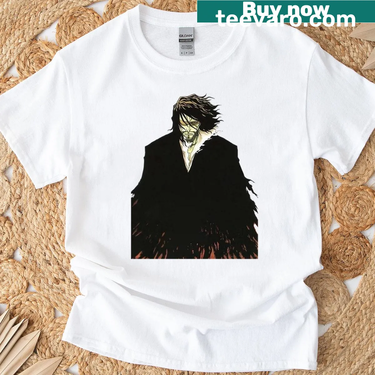 Oversized T-shirt with a bold statement about rain. — on a men's t-shirt