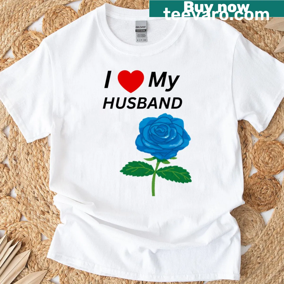 T-shirt with the phrase I Love My Husband — on a men's t-shirt