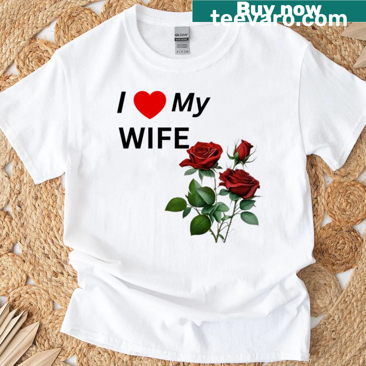 Typography T-shirt expressing love for my wife. — on a men's t-shirt