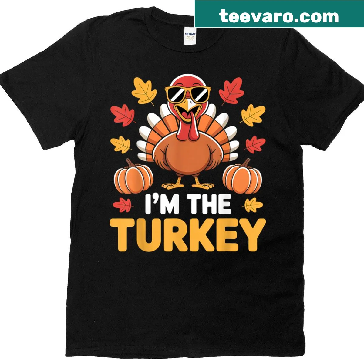 Funny turkey stuffing couple t-shirt design for Thanksgiving. — on a men's t-shirt