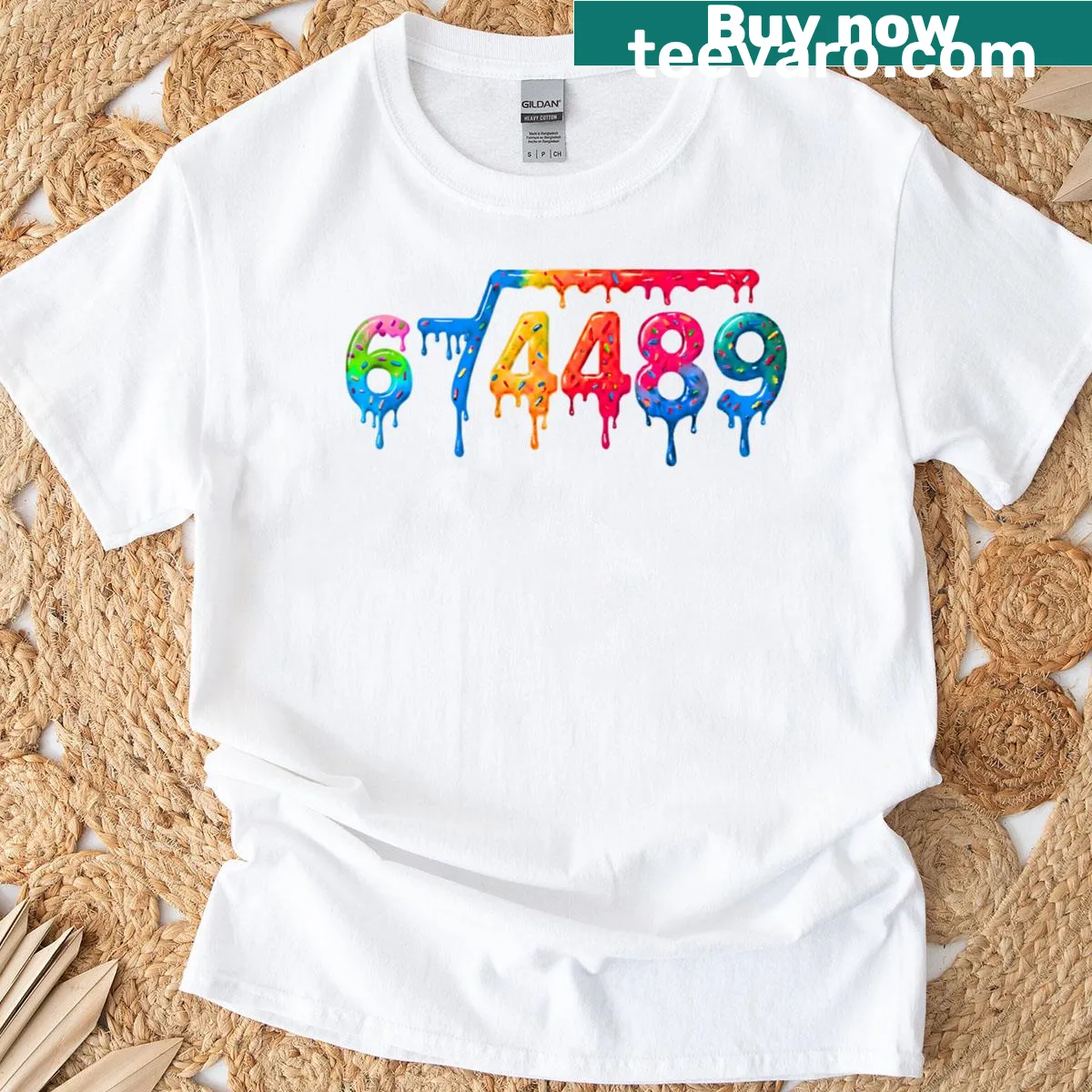 Funny math-themed T-shirt with ice cream and pun design. — on a men's t-shirt