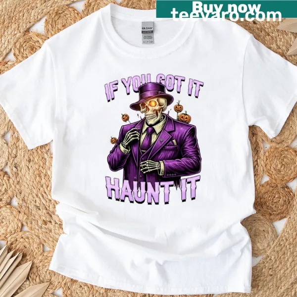 Spooky t-shirt featuring a stylish skeleton graphic for Halloween