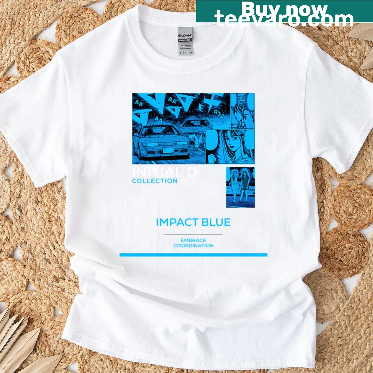 Initial D racing graphic t-shirt from Impact Blue — on a men's t-shirt