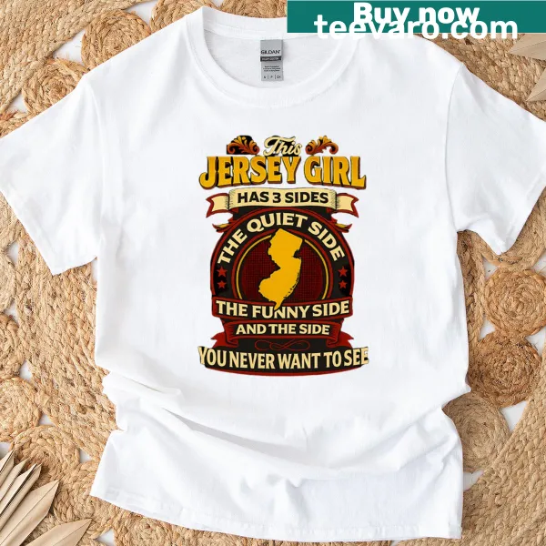 Playful T-shirt for Jersey girls highlighting their unique sides