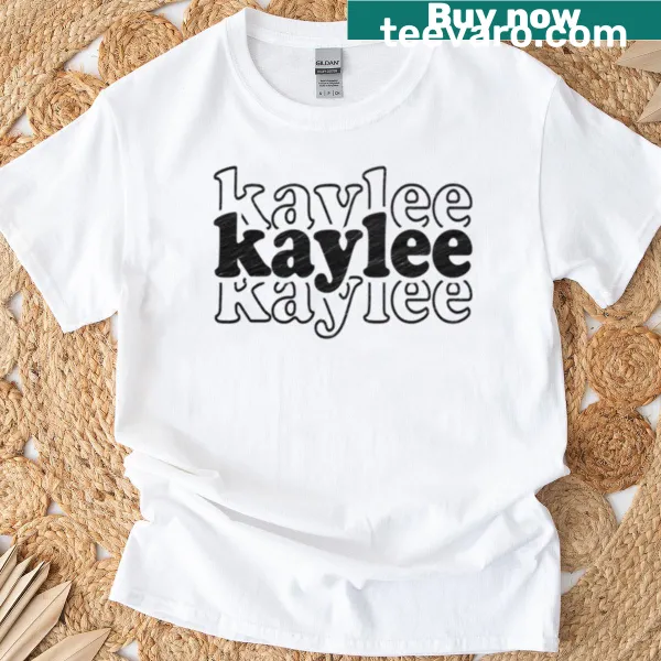 Personalized cartoon T-shirt with the name Kaylee