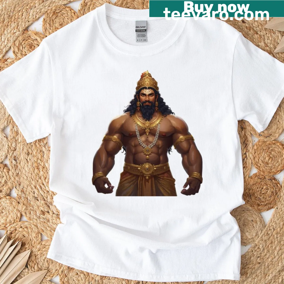 T-shirt celebrating King Mahabali for the Onam festival — on a men's t-shirt