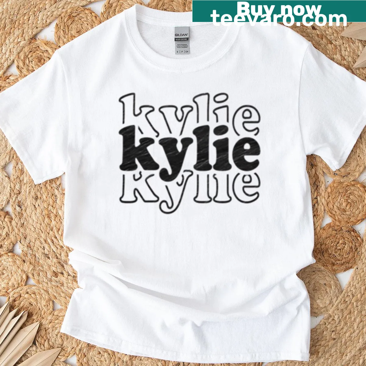Personalized T-shirt featuring the name Kylie — on a men's t-shirt