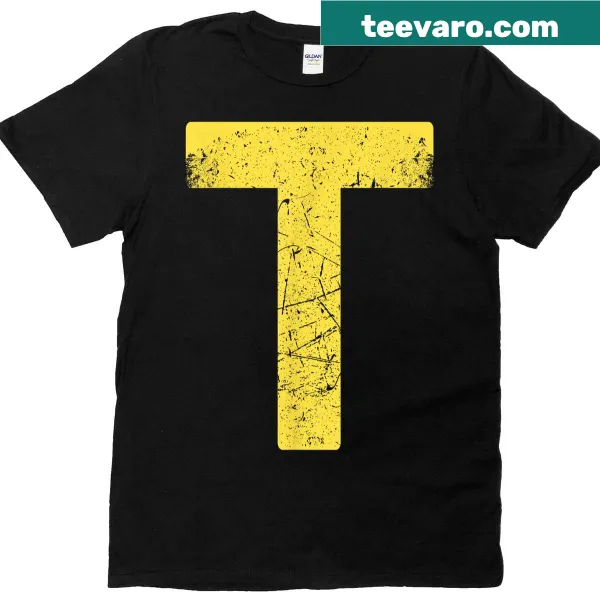 Funny Letter T Halloween Costume T-shirt for group matching