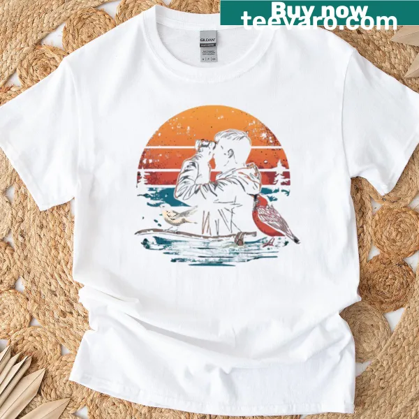 Illustrated birds design for male birdwatching enthusiasts