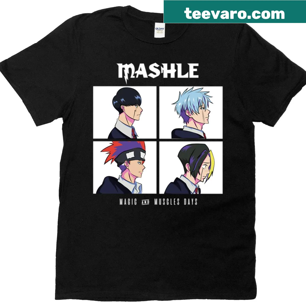 Minimalist T-shirt featuring deep blue ocean wave silhouette — on a men's t-shirt