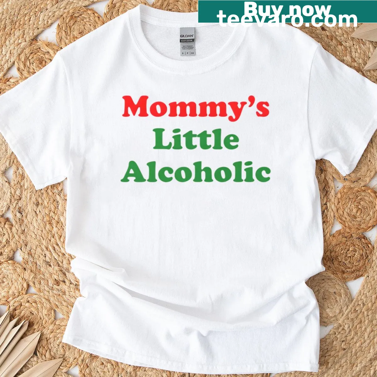Funny T-shirt saying 'Mommy's Little Alcoholic' — on a men's t-shirt