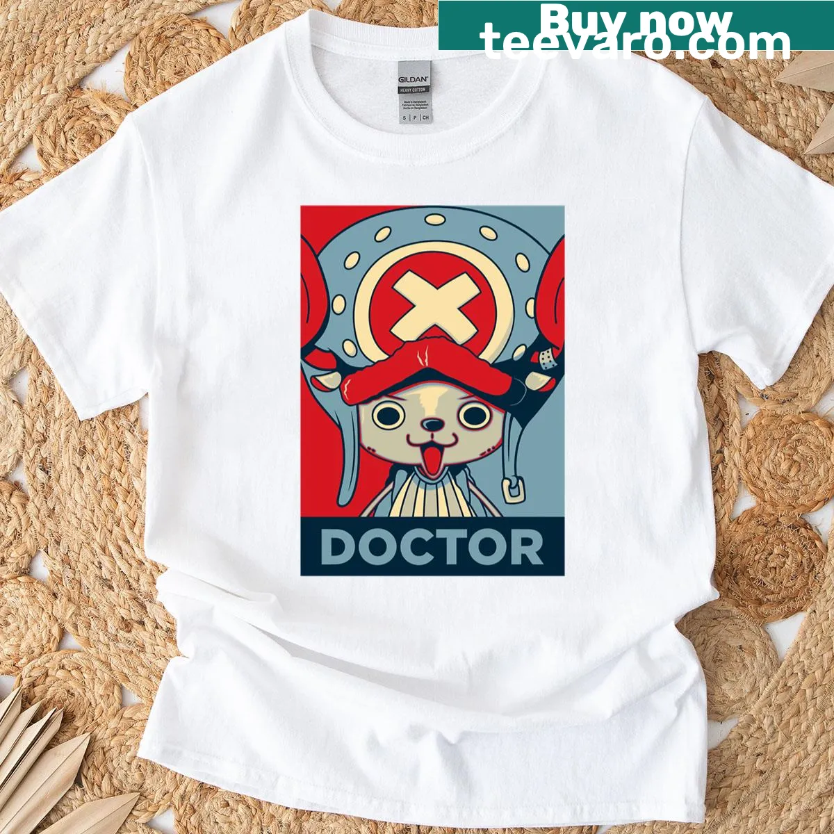 Tony Chopper character design t-shirt from One Piece — on a men's t-shirt
