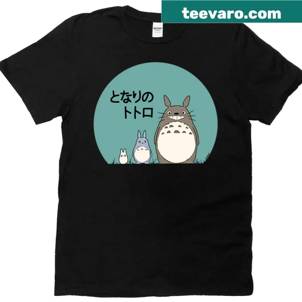 Illustrative Totoro graphic on a casual T-shirt