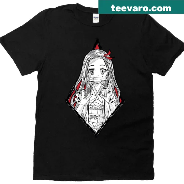 Illustrated gaming t-shirt featuring Netsuko Kamado character