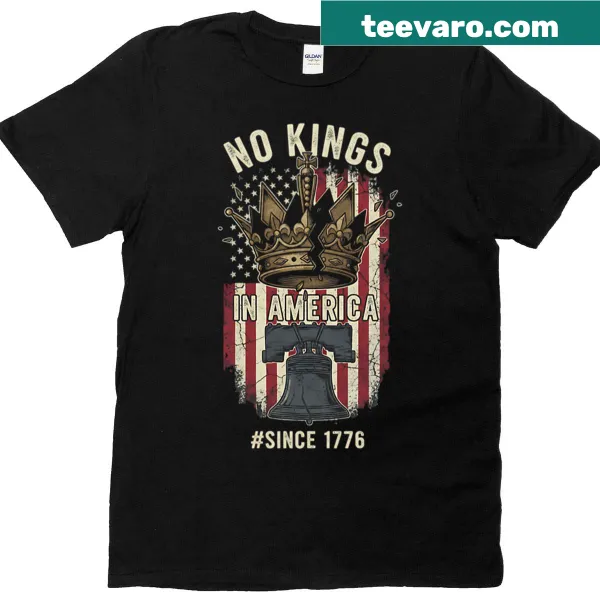 Bold typography design for No Kings Day on a t-shirt