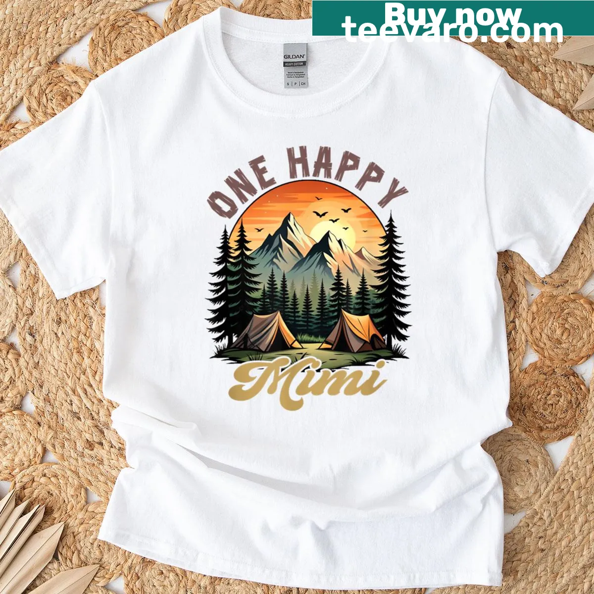 Cute bear graphic T-shirt for a child's first birthday — on a men's t-shirt