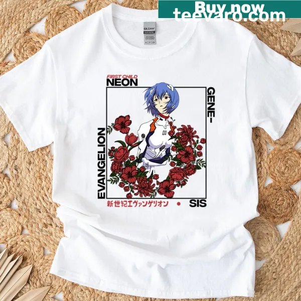 Illustrative t-shirt featuring Rei Ayanami from Evangelion.