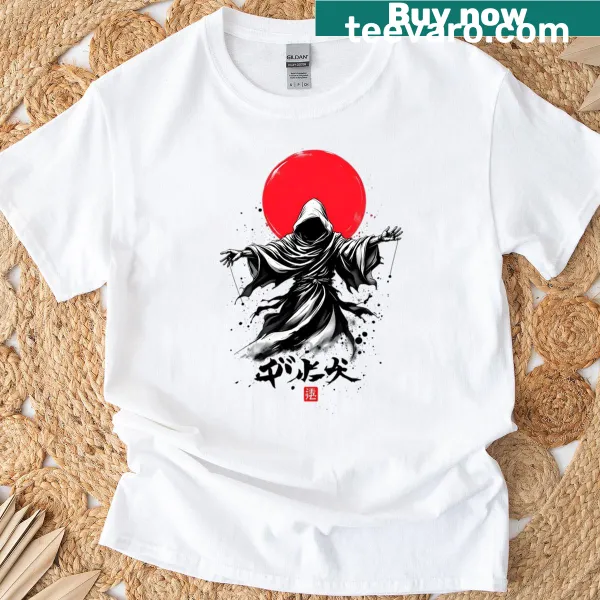 Tattoo style art featuring Sasori from Akatsuki on a T-shirt