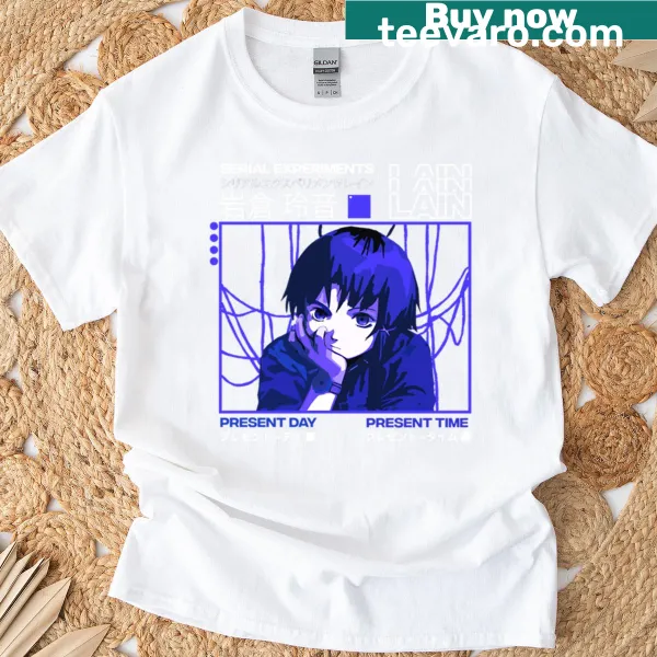 Dark-themed t-shirt inspired by Serial Experiments Lain