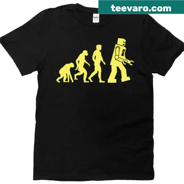 Illustration of robot evolution in a fun and engaging design.