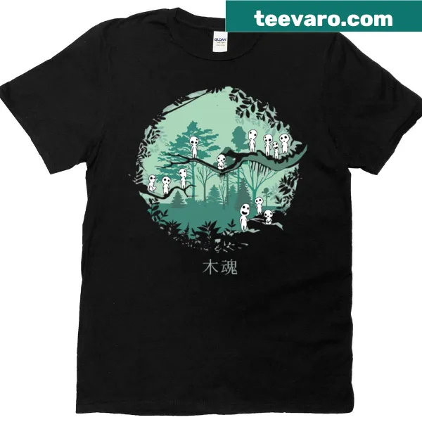 Cartoon Soot Sprite t-shirt featuring playful designs