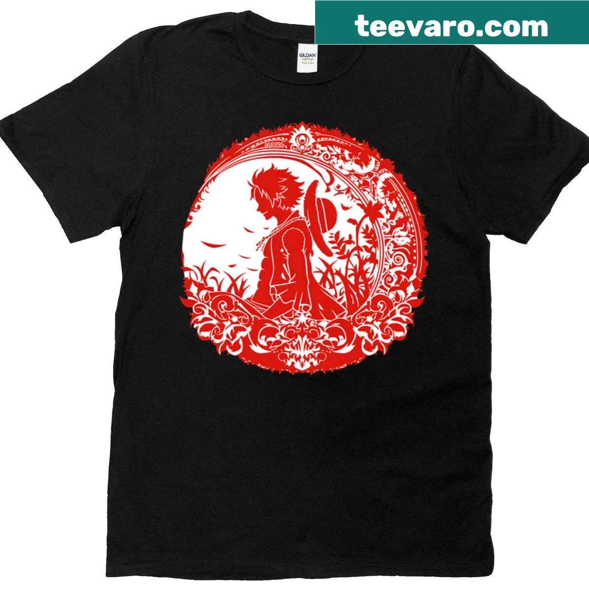 Mandala design with a straw hat illustration on a T-shirt. — on a men's t-shirt
