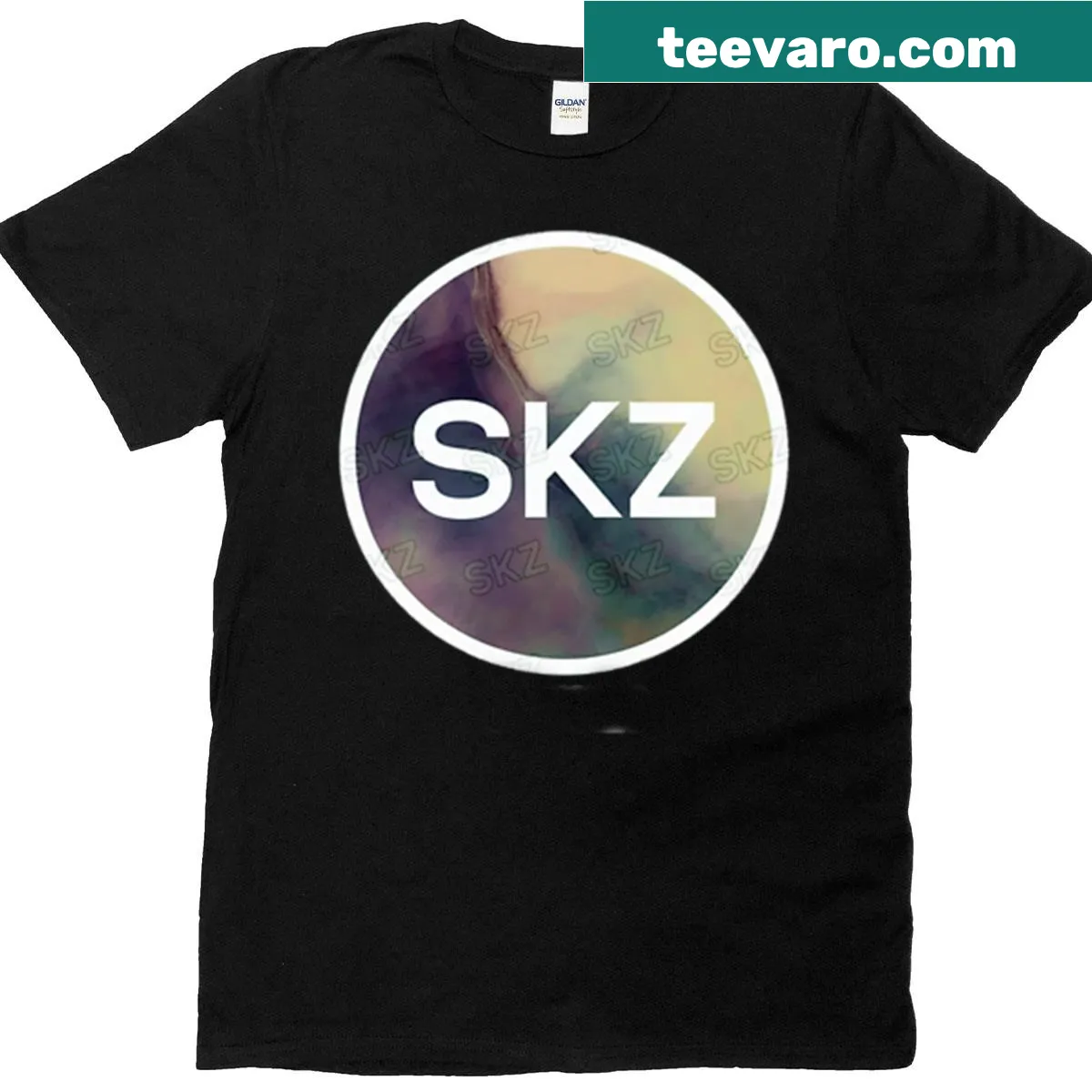 Stray Kids SKZ III logo T-shirt — on a men's t-shirt