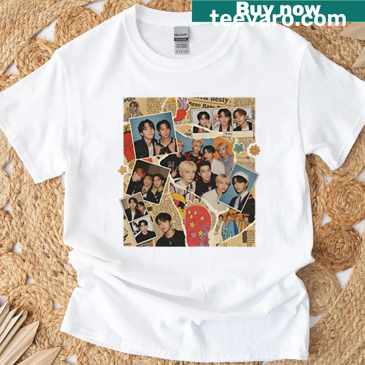 Fun T-shirt featuring Stray Kids design for young fans — on a men's t-shirt