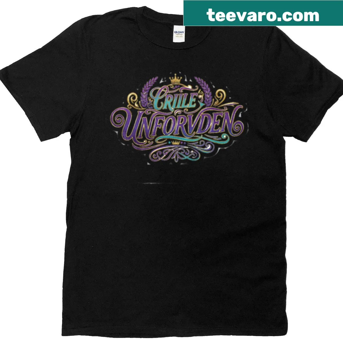 T-shirt with bold graphic of Stray Kids Skz Vvi logo — on a men's t-shirt