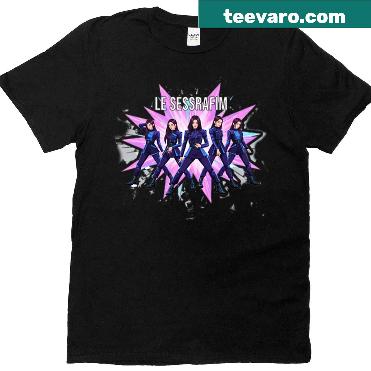 Graphic t-shirt featuring Stray Kids SKZ Vvii design — on a men's t-shirt