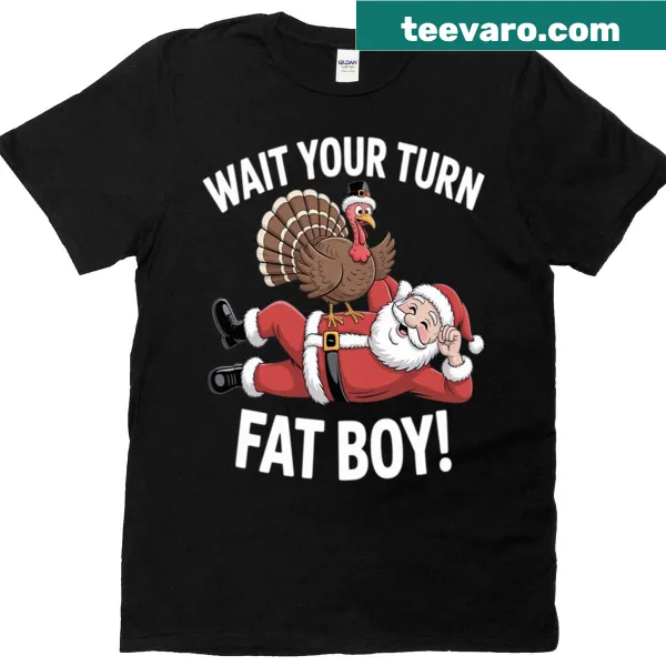 Playful Thanksgiving and Christmas turkey vs Santa design