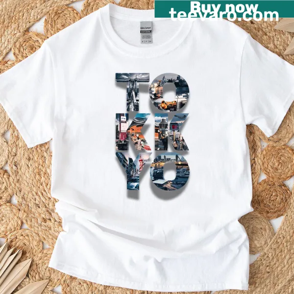 Typographic T-shirt featuring Tokyo City design