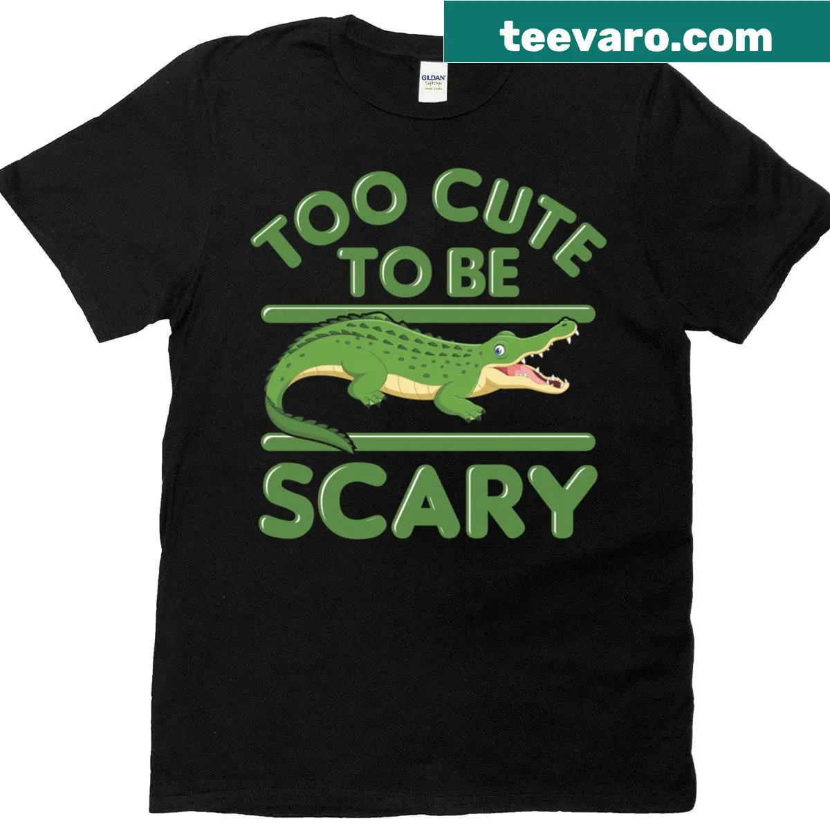 Cute alligator graphic t-shirt — on a men's t-shirt