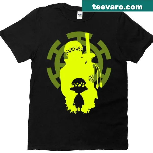Cartoon graphic of Trafalgar D. Law on a T-shirt