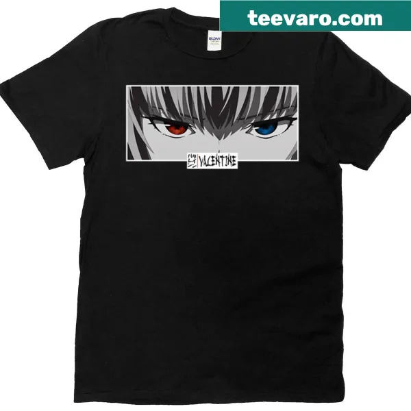 Monochrome anime eyes design on a cozy T-shirt