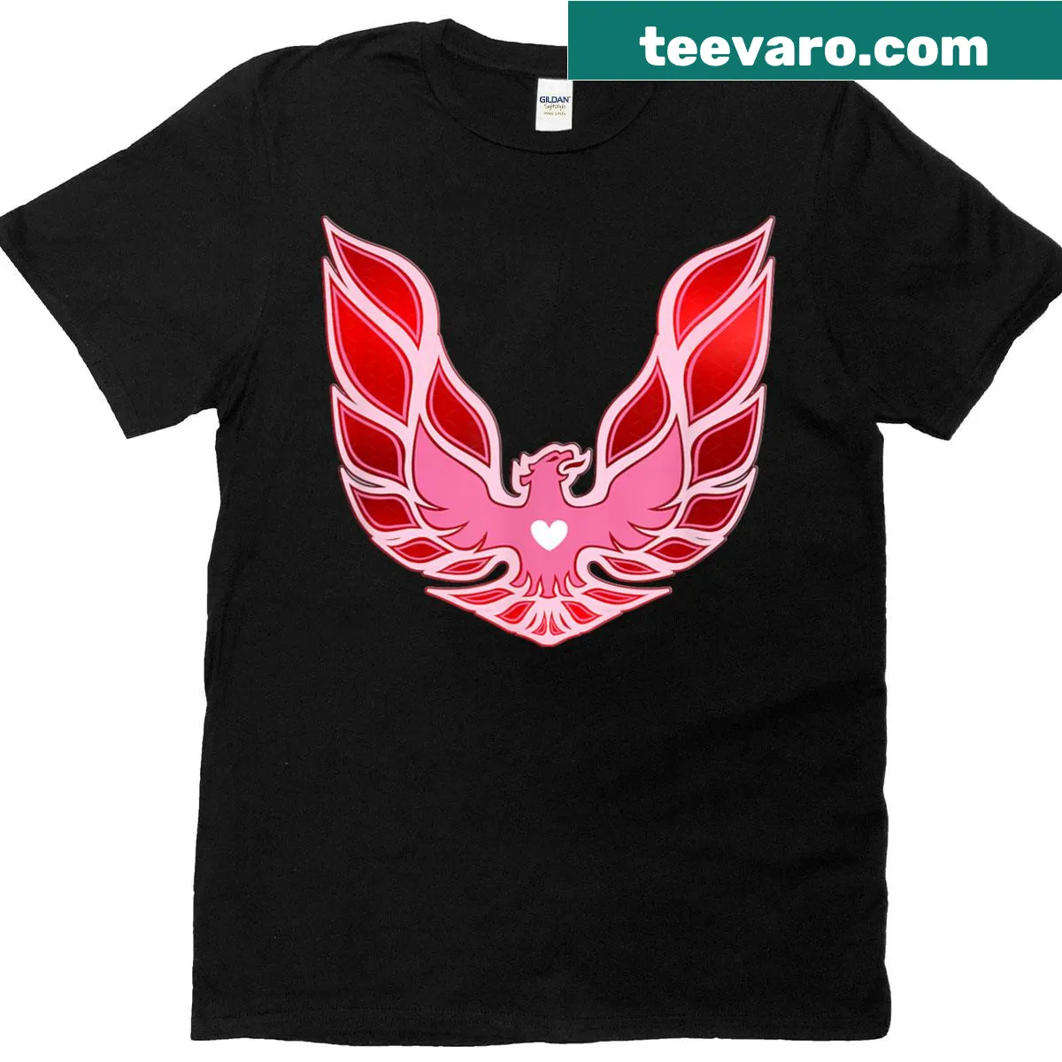 Trans Am bird hood decal graphic on a t-shirt — on a men's t-shirt